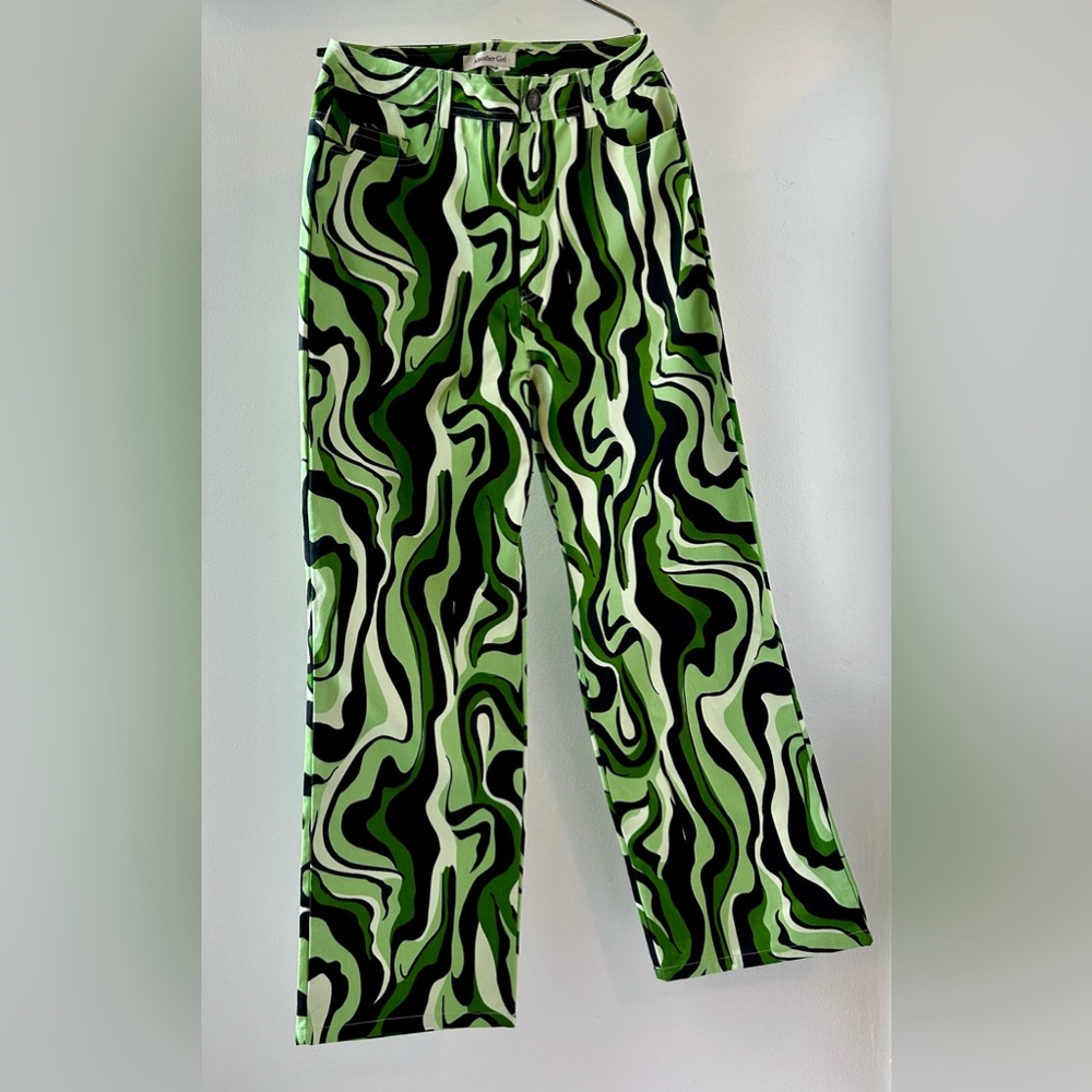 NWT Another Girl Swirl Print Cropped Pant Size M